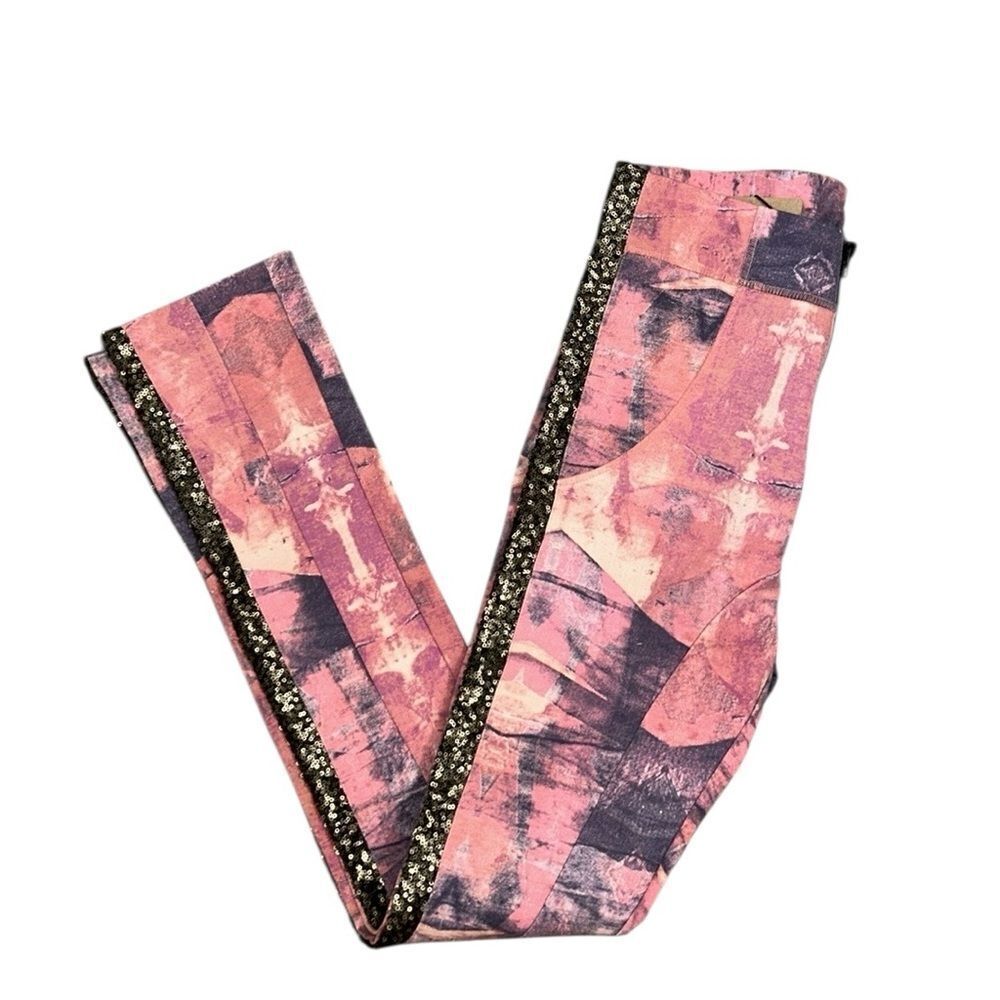One Teaspoon Printed Skinny Stretchy Jegging Pant(Size Small)